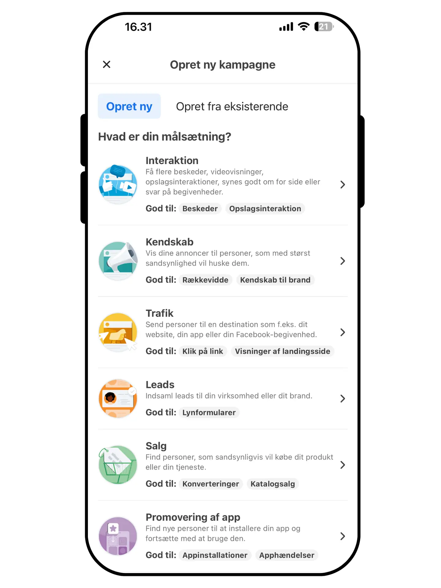 Online annoncering - Meta kampagner