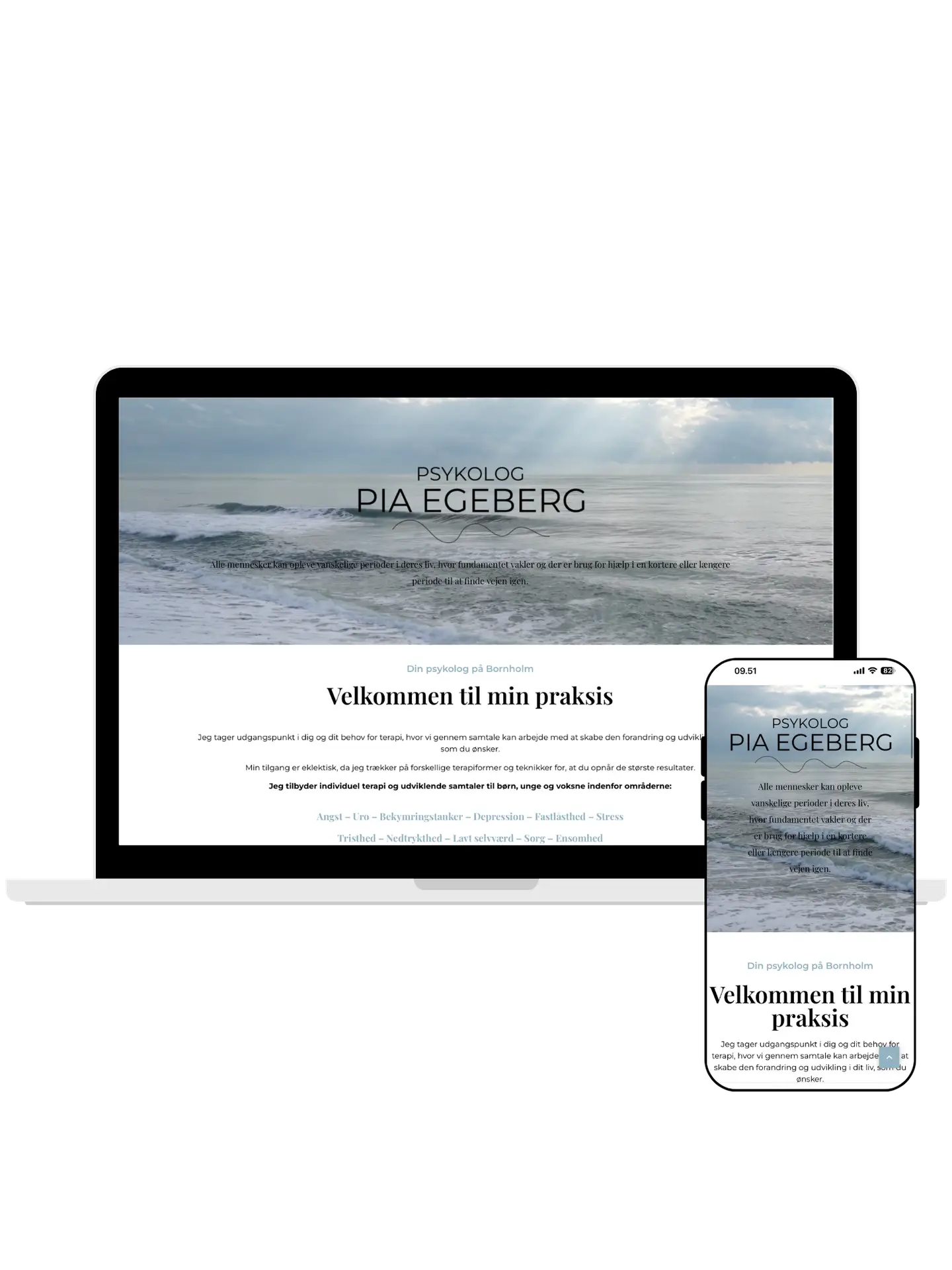 Webdesign til Psykolog Pia Egeberg