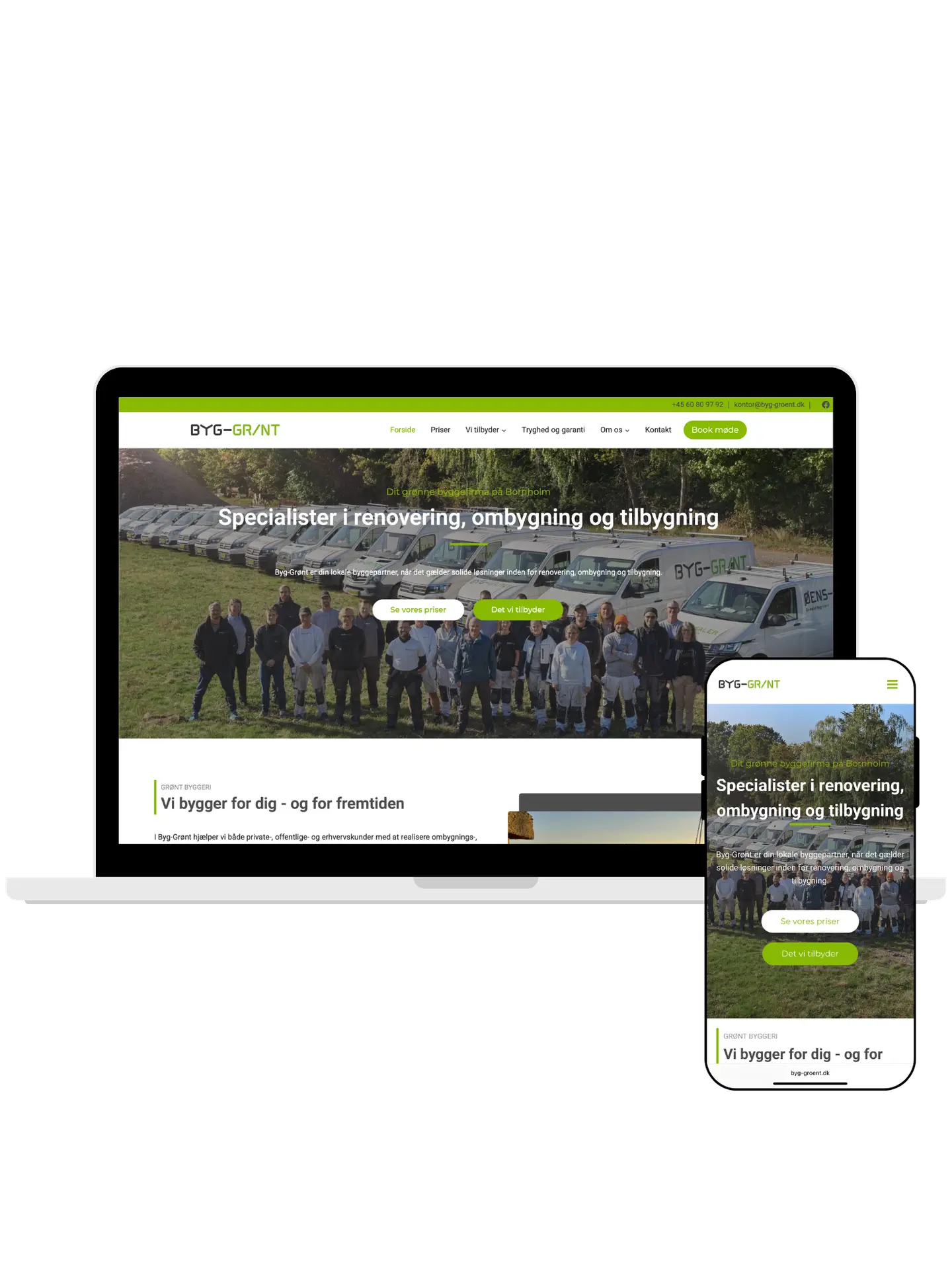 Webdesign til Byg-Grønt
