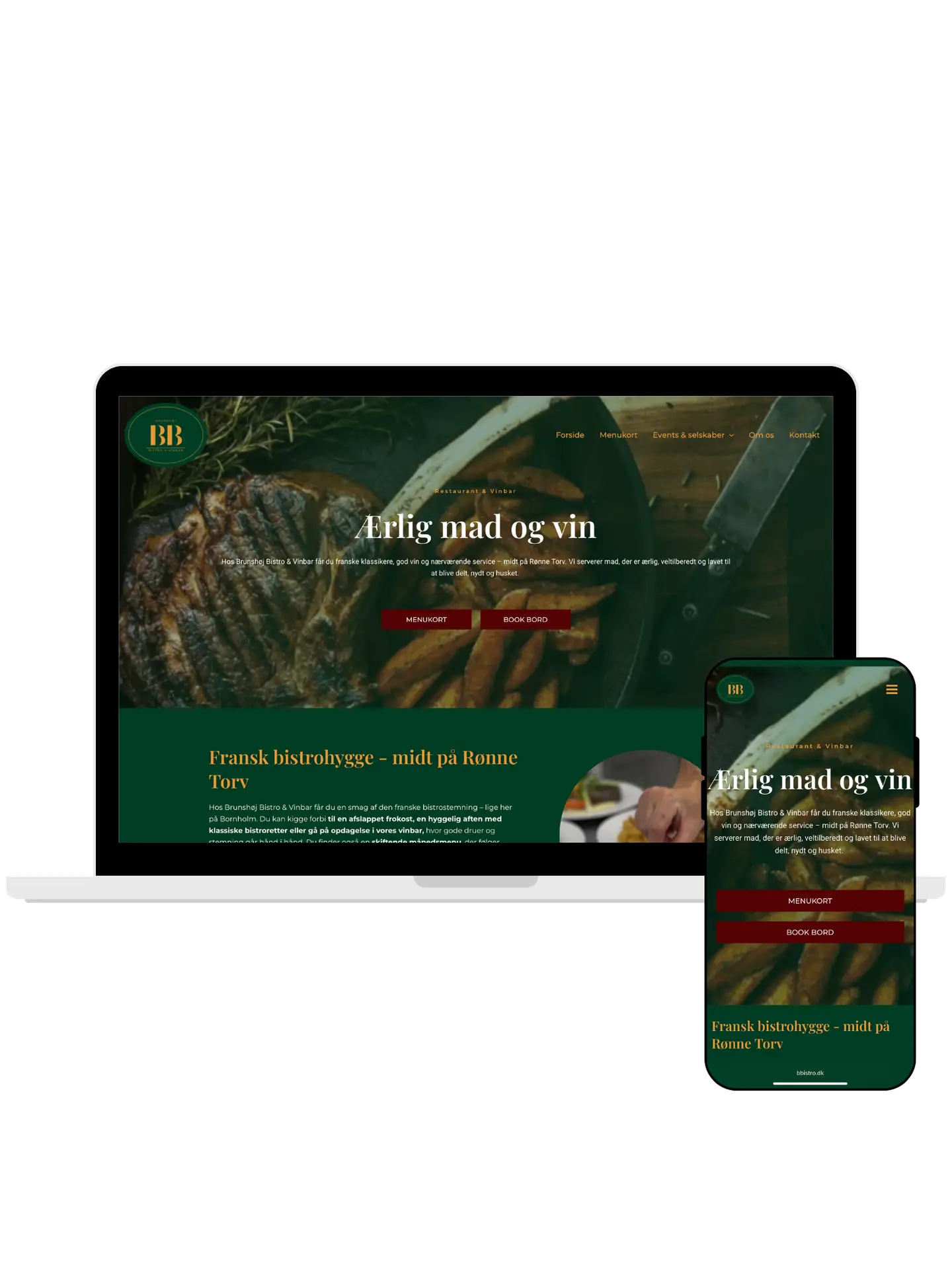 Webdesign til Brunshøj Bistro og Vinbar