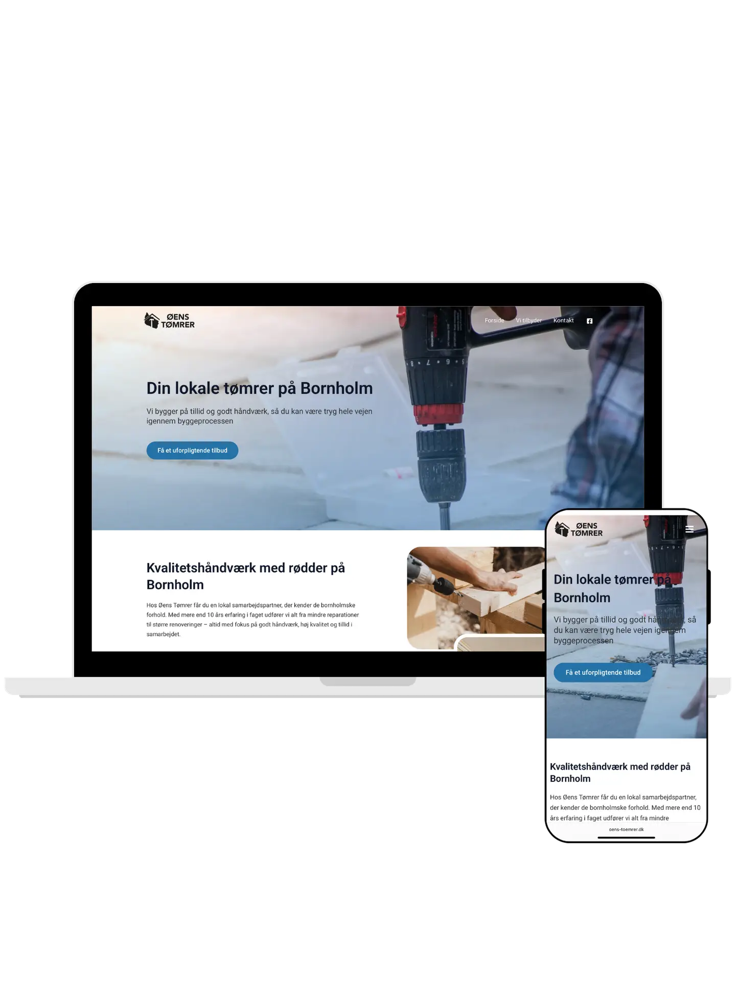 Webdesign til øens tømrer V/Frederik